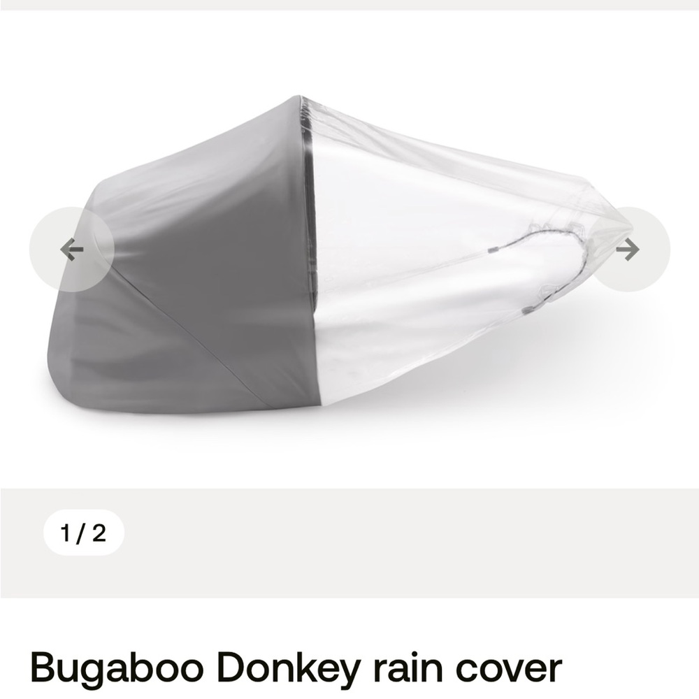 NEW Bugaboo Donkey/Buffalo/Runner Rain Cover, White
